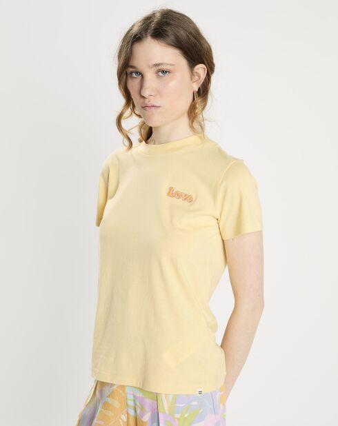 T-Shirt Love jaune clair
